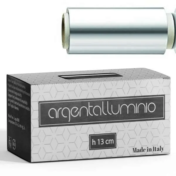 ROIAL Argentalluminio Carta Stagnola Argento 13cm con Astuccio - 400gr - MegaPrezzo