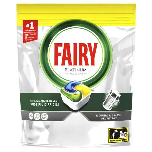 FAIRY Fairy Platinum All in One Caps Lavastoviglie 66pz - Lemon - MegaPrezzo