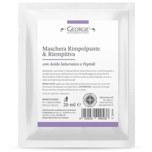 GEORGIE Georgie Maschera Viso e Collo Rimpolpante e Riempitiva- 20ml - MegaPrezzo