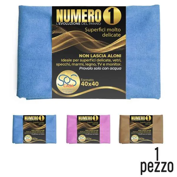 SOS CASA Panno in Microfibra NumeroUno Colori Misti - 40x40cm - MegaPrezzo