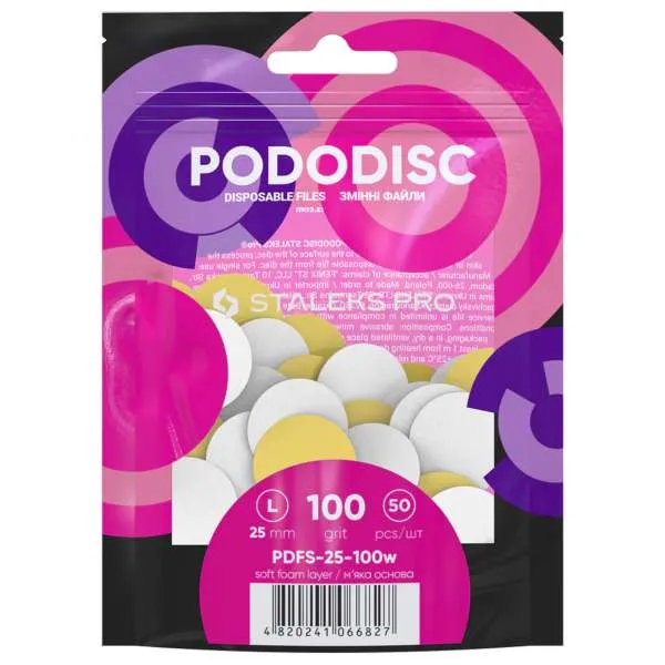 STALEKS PRO Staleks Pro Kit 50 Ricambio Pododisc Soft 50pz Grana 100 - 25mm - MegaPrezzo