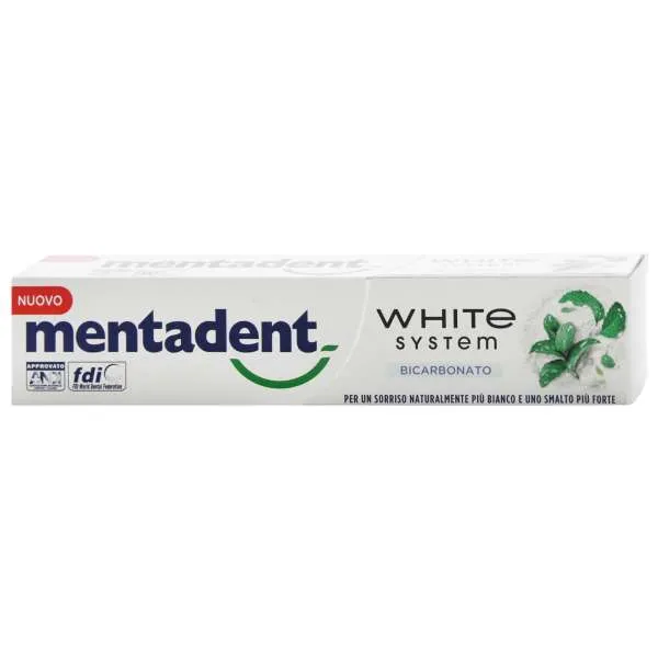 MENTADENT Mentadent Dentifricio White System Bicarbonato - 75ml - MegaPrezzo