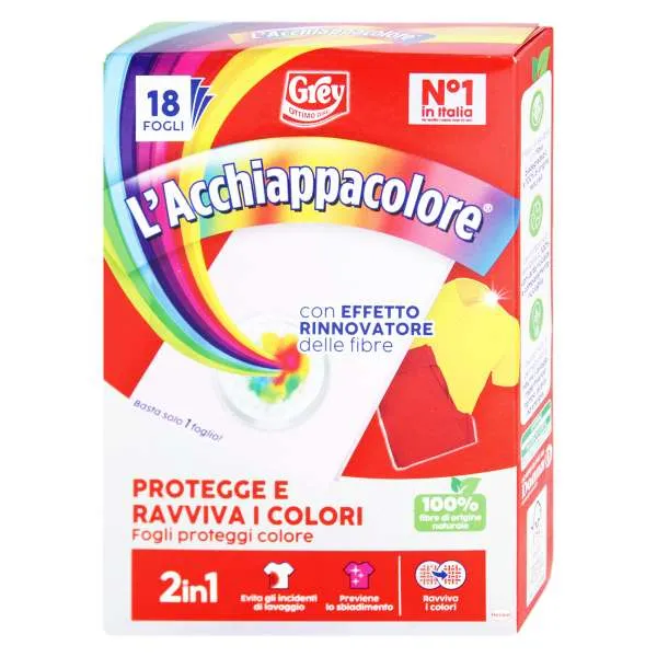 GREY Grey L'Acchiappacolore Ravviva Colori - 18pz - MegaPrezzo