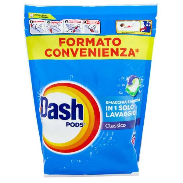 DASH Dash Pods Detersivo Lavatrice 50pz - Classico - MegaPrezzo
