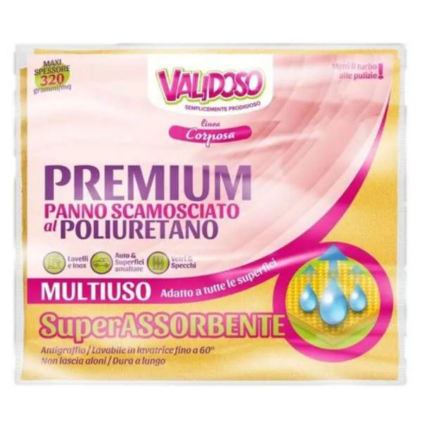 VALIDOSO Validoso Panno Scamosciato al Poliuretano - 33x38cm - MegaPrezzo