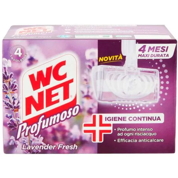 WC NET WC Net Tavoletta Igienizzante 4pz - Lavanda - MegaPrezzo