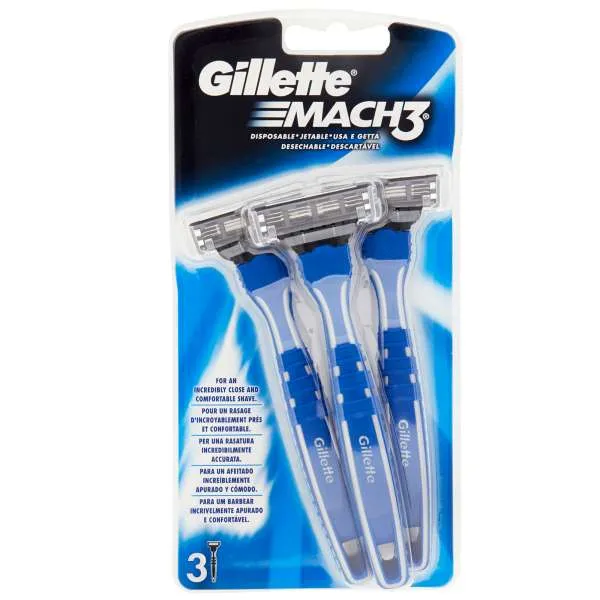 GILLETTE Gillette Rasoio Mach 3 Radi e Getta 3pz - MegaPrezzo
