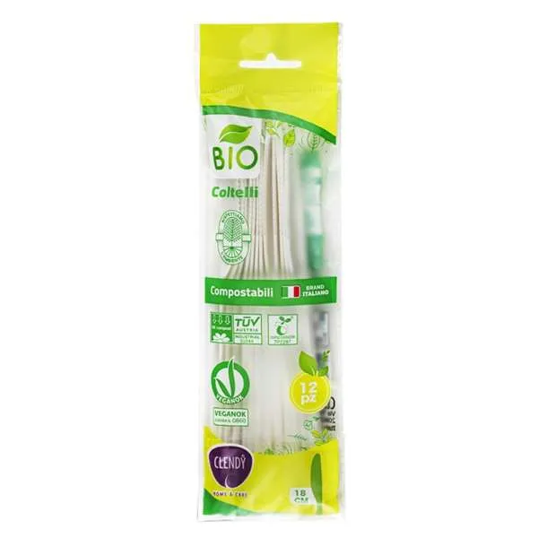 CLENDY Clendy Coltelli Compostabili - 12pz - MegaPrezzo
