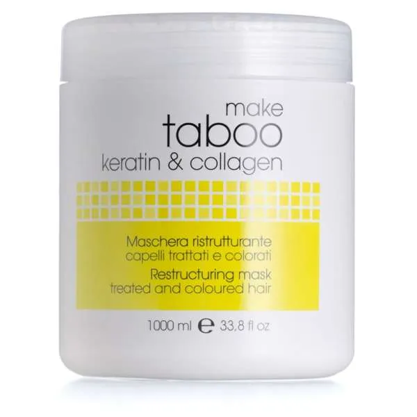 TABOO Taboo Keratin Maschera Ristrutturante Capelli Trattati - 1000ml - MegaPrezzo