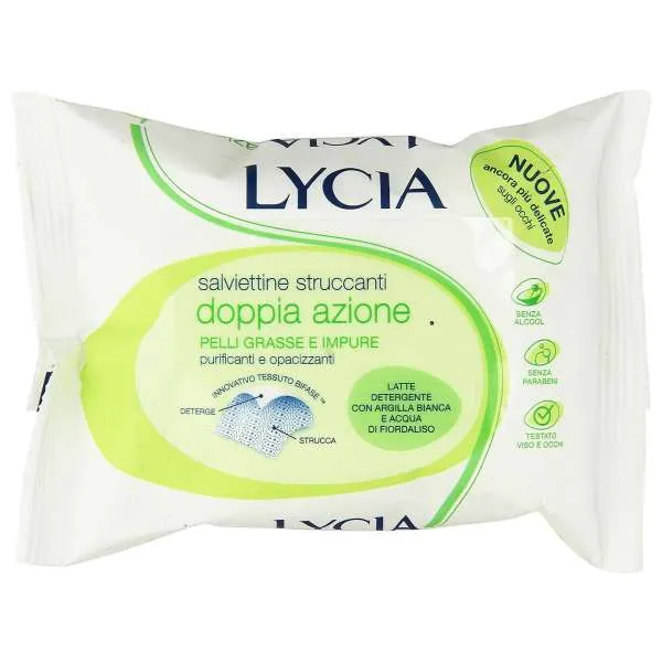 LYCIA Lycia Salviettine Struccanti Pelle Grassa - 20pz - MegaPrezzo