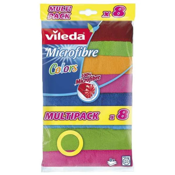 VILEDA Vileda Panno Microfibre Colors - 8pz - MegaPrezzo