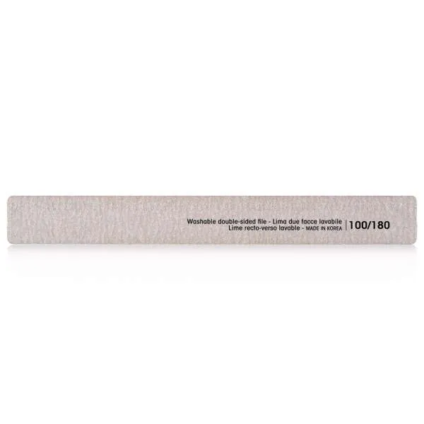 XANITALIA Salon Pro Kit Lima Dritta Grigia Double Face Lavabile 10pz - 100/180 - MegaPrezzo