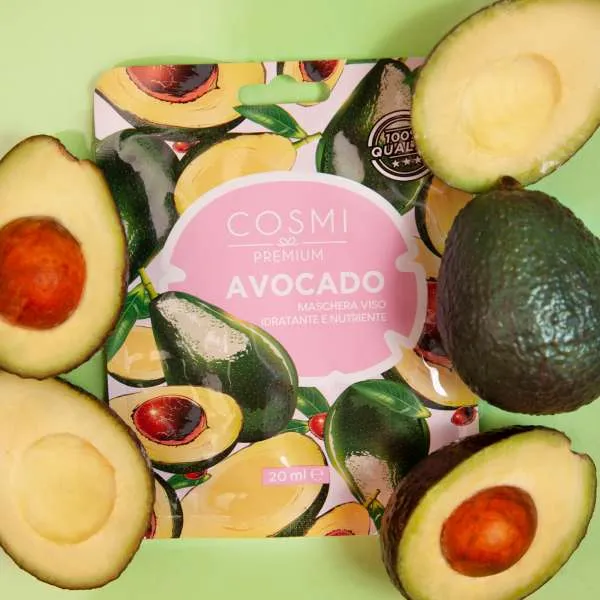 COSMI ITALIA Cosmi Maschera Viso in Tessuto - Avocado - MegaPrezzo