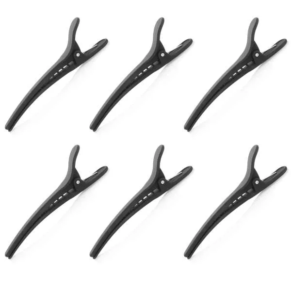 XANITALIA Clip Ferma Capelli in Carbonio da 11.5cm - 6pz - MegaPrezzo
