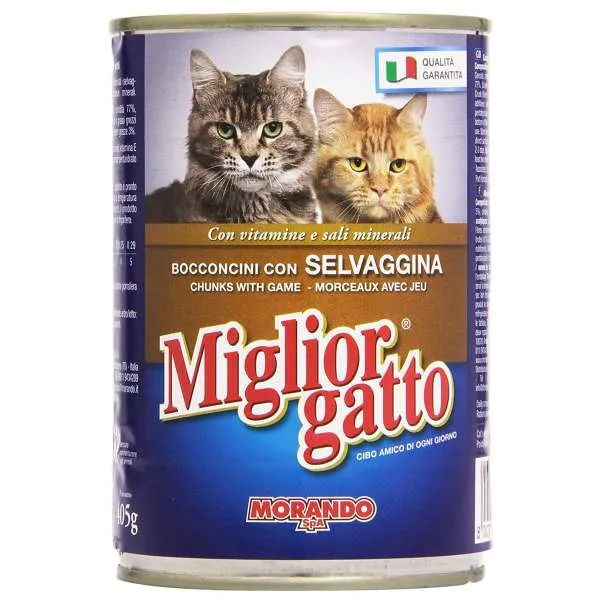 MORANDO Migliorgatto Bocconcini 405gr - Selvaggina - MegaPrezzo