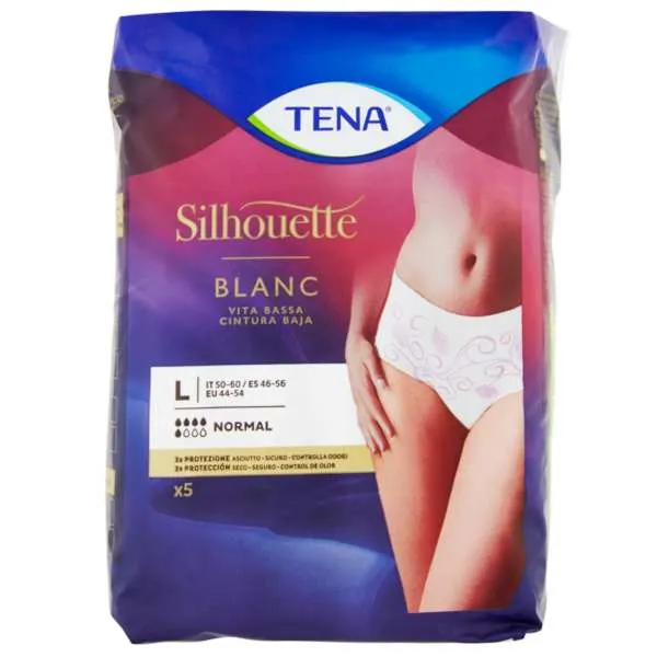 TENA Tena Lady Silhouette Blanc Normal Large - 5pz - MegaPrezzo