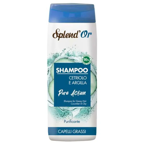 SPLENDOR Splendor Shampoo Pure Action 300ml - Cetriolo e Argilla - MegaPrezzo