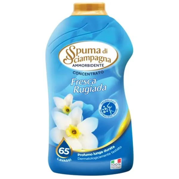SPUMA DI SCIAMPAGNA Spuma di Sciampagna Ammorbidente Concentrato 1300ml - Fresca Rugiada - MegaPrezzo