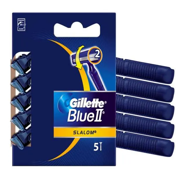 GILLETTE Gillette Rasoio Blue II Slalom Radi e Getta 5pz - MegaPrezzo