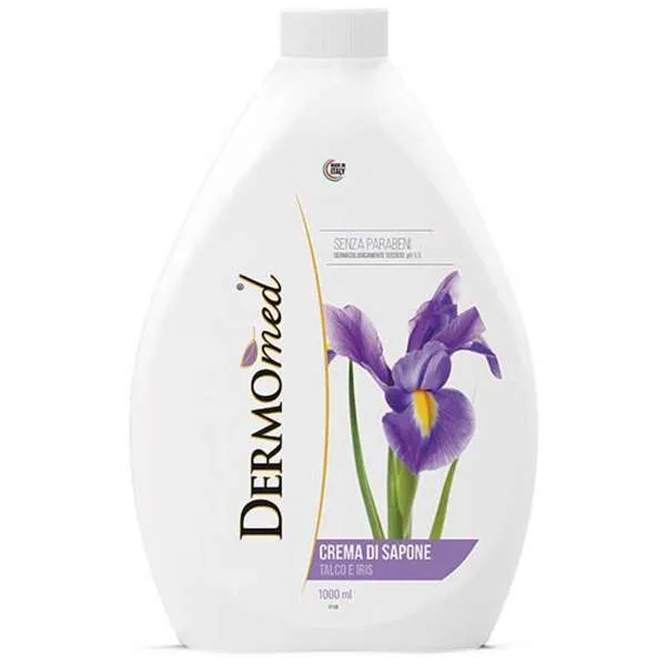 DERMOMED Dermomed Crema di Sapone Talco e Iris - Ricarica 1000ml - MegaPrezzo