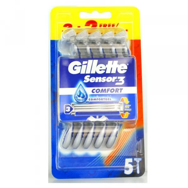 GILLETTE Gillette Rasoio Sensor 3 Comfort - 5pz - MegaPrezzo