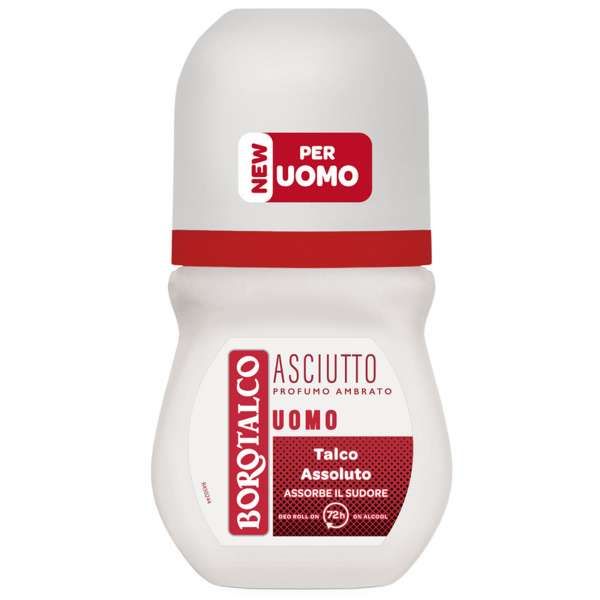BOROTALCO Borotalco Deodorante Roll-On Men Asciutto Ambrato - 50ml - MegaPrezzo