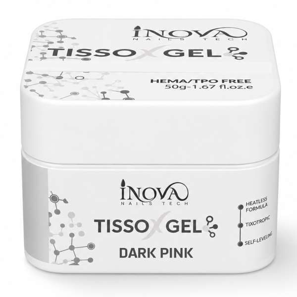 INOVA NAILS TECH Inova Nails Tech Tisso X Gel Costruttore Tissotropico 50gr - Dark Pink - MegaPrezzo