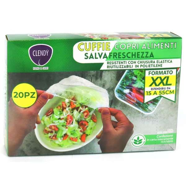CLENDY Clendy Cuffie Copri Alimenti XXL - 20pz - MegaPrezzo