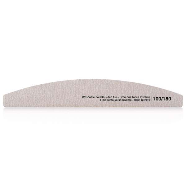 XANITALIA Salon Pro Kit Lima Mezzaluna Grigia Double Face Lavabile 10pz - 100/180 - MegaPrezzo