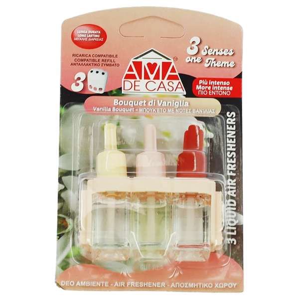 AMA DE CASA Ama de Casa Deodorante Ambiente 3Volution Ricarica - Bouquet di Vaniglia - MegaPrezzo