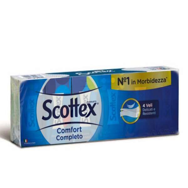 SCOTTEX Scottex Fazzoletti Comfort 4 Veli - 10pz - MegaPrezzo