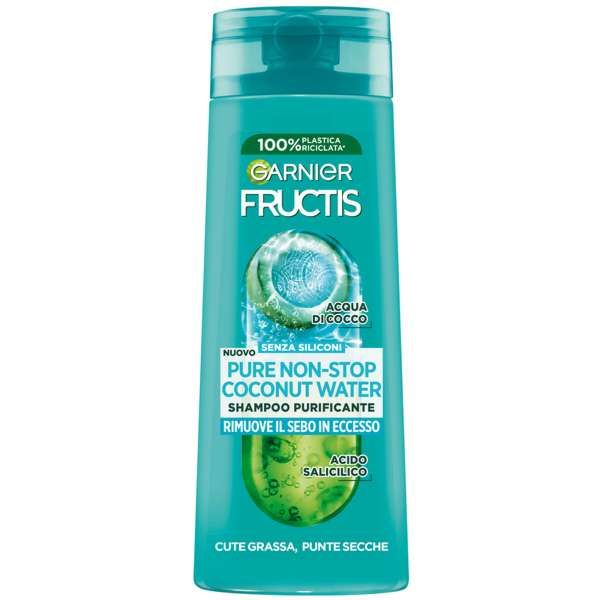 GARNIER Garnier Fructis Shampoo Pure Non-Stop Coconut Water - 250ml - MegaPrezzo