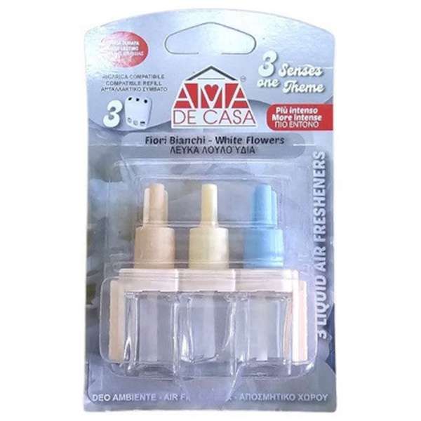 AMA DE CASA Ama de Casa Deodorante Ambiente 3Volution Ricarica - Fiori Bianchi - MegaPrezzo