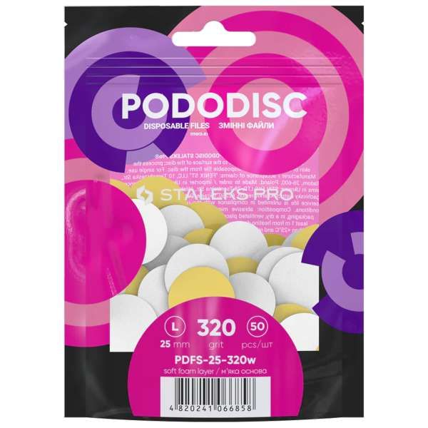 STALEKS PRO Staleks Pro Kit 50 Ricambio Pododisc Soft 50pz Grana 320 - 25mm - MegaPrezzo
