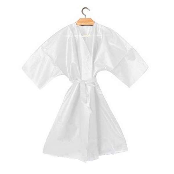 ROIAL Kimono Monouso Bordato con Cinta 10pz - Bianco - MegaPrezzo