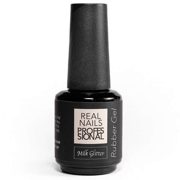 REAL NAILS PROFESSIONAL Real Nails Professional Gel Base Rubber 15ml - Milk Glitter - MegaPrezzo