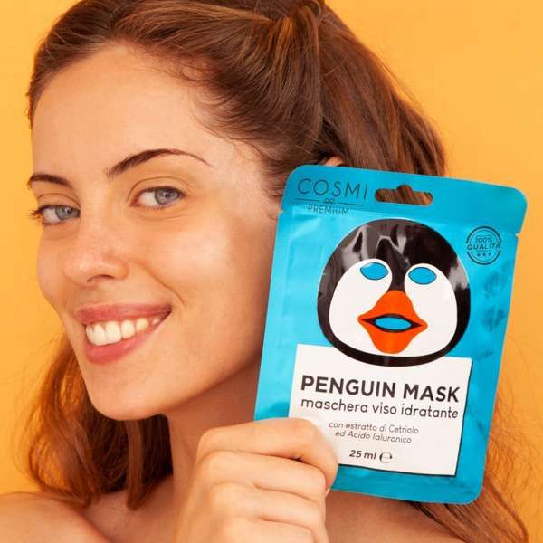 COSMI ITALIA Cosmi Maschera Viso in Tessuto - Pinguino - MegaPrezzo