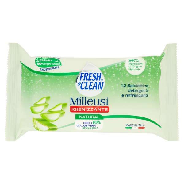 FRESH E CLEAN Fresh e Clean Salviettine Milleusi Igienizzanti Natural - 12pz - MegaPrezzo