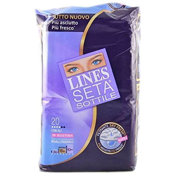 LINES Lines Seta Sottile Assorbenti con Ali - 20pz - MegaPrezzo
