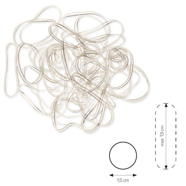 XANITALIA Rubber Elastici Capelli Small Band 40pz - Trasparente - MegaPrezzo