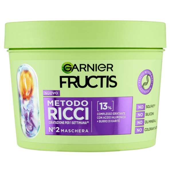 GARNIER Garnier Fructis Maschera Metodo Ricci - 370ml - MegaPrezzo
