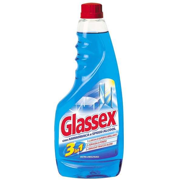 GLASSEX Glassex Detergente Vetri Ricarica 500ml - Ammoniaca - MegaPrezzo
