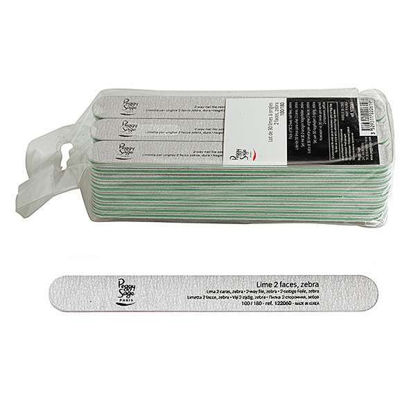 PEGGYSAGE Peggy Sage Lima Zebra Double Face Lavabile 30 pezzi - 100/180 - MegaPrezzo