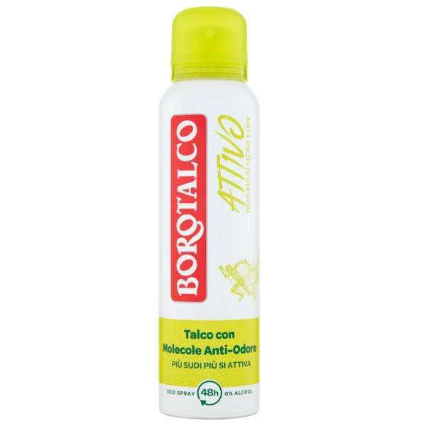BOROTALCO Borotalco Deodorante Spray Attivo Cedro e Lime - 150ml - MegaPrezzo