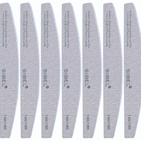 SIBEL Sibel Kit 30 Lime Zebra Mezzaluna Double Face Lavabili - 100/180 - MegaPrezzo