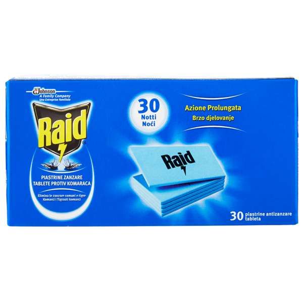 RAID Raid Piastrine Anti Zanzare - 30pz - MegaPrezzo
