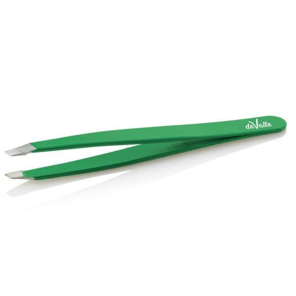 XANITALIA Pinzetta Sopraciglia in Acciao Inox Punta Obliqua - Verde - MegaPrezzo