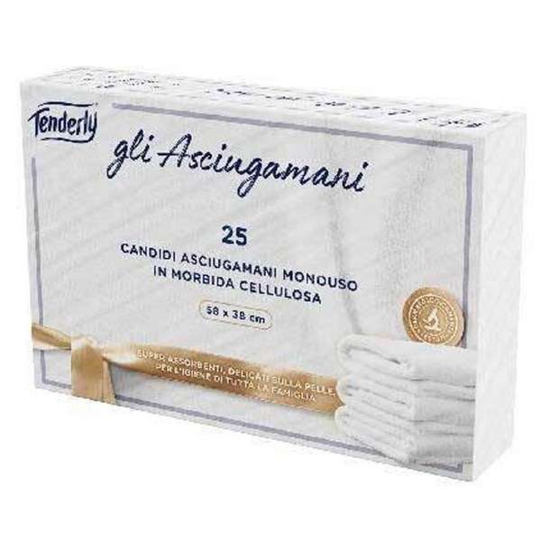 TENDERLY Tenderly Asciugamani Monouso 58x38cm - 25pz - MegaPrezzo