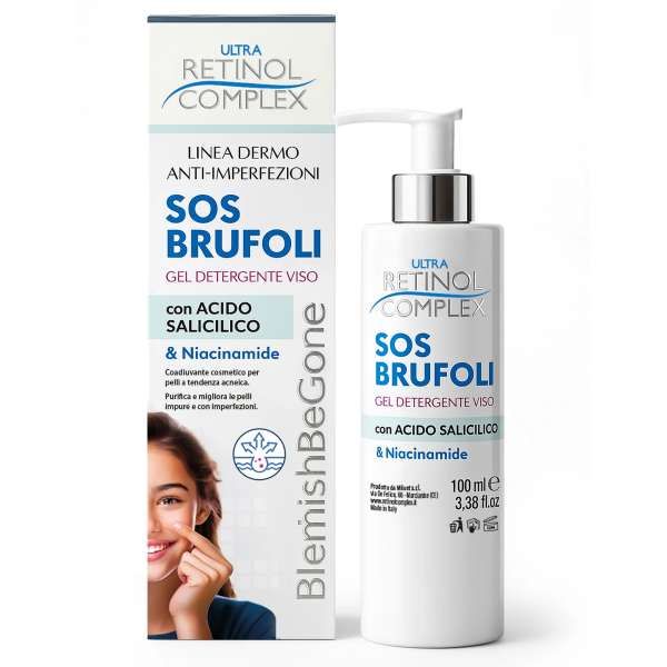 RETINOL COMPLEX Retinol Complex SOS Brufoli Gel Detergente Viso - 100ml - MegaPrezzo