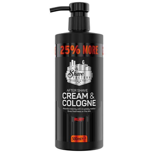 THE SHAVE FACTORY The Shave Factory After Shave Cream Cologne 500ml - Ruby - MegaPrezzo